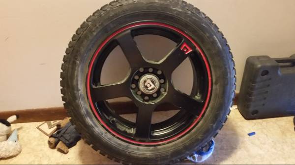 motegi integy 16 inch rims with near new Nokian studded winters only 4k