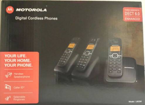 Motorola L603M cordless 4 phone set