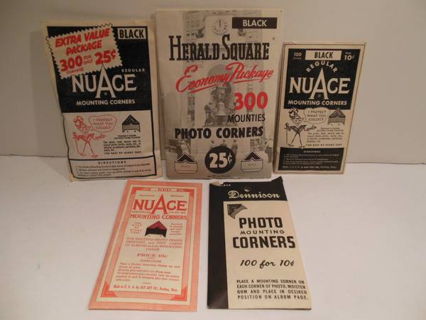 Mounting Corners for Photo and Scrap Books 25 Packs Unopened  Vintage