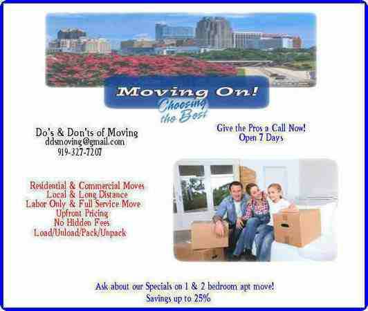MOVING 1 FAMILY  A TIME  AFFORDABLE amp PROFESSIONAL MOVERS ()
