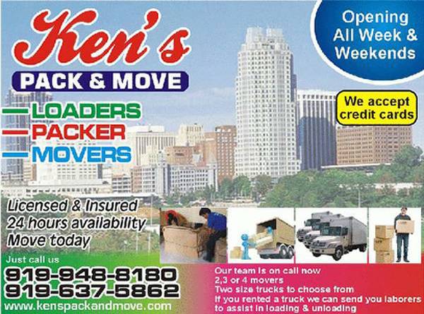 MOVING ASSISTANCE FOR ANY SIZE OR TYPE MOVE CALL NOW MOVE TODAY (RALEIGH, NORTH CAROLINA)