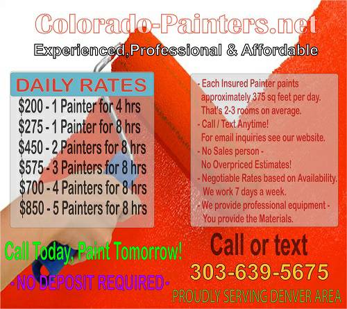Moving  Need Painting  Affordable Painters (Denver Area)