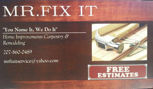 Mr Fix It (ROOFING) (Maine)