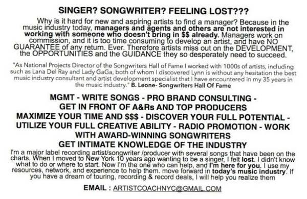 Need Management   Singer