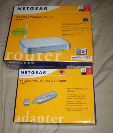 Netgear wireless internet Router amp 1 USB networking adaptor