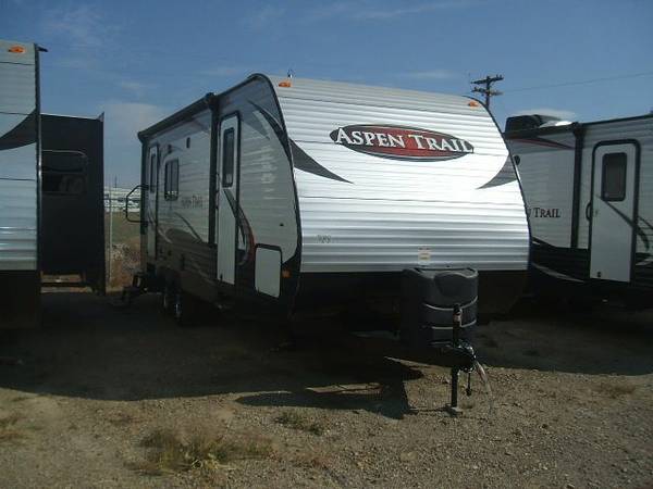 New 2015 Aspen Trail 2390RKS travel trailer with a slide out