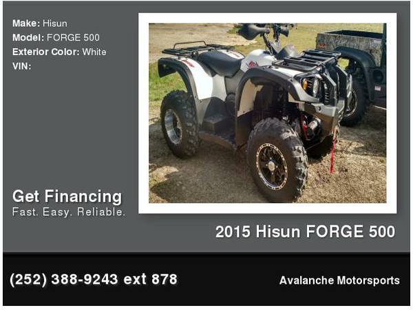 NEW 2015 HISUN FORGE 500 EF 4X4 WHITE