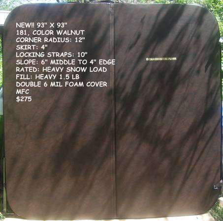 NEW 93 X 93  HOT TUB COVER FOR YOUR HOT TUB (GRANDVIEW)