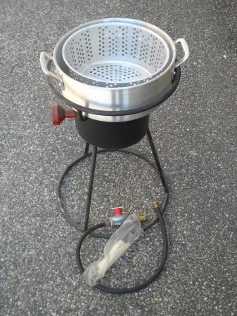 NEW Camping Outdoor Gas Fisher Fryer Fryolator  Stove Steamers Shrimp (metrowest)