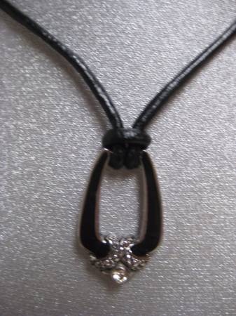 New Enamel Pendant on New leather necklace
