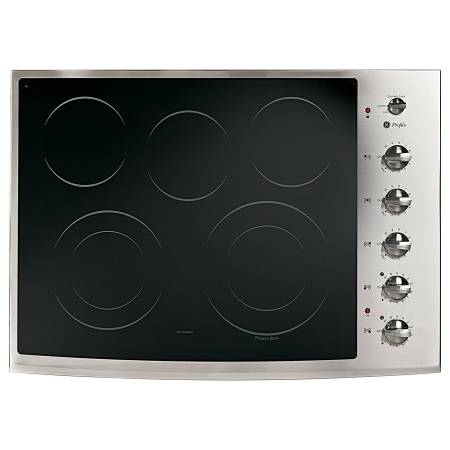 New GE Profile 30 Stainless Electric Cooktop PP944STSS