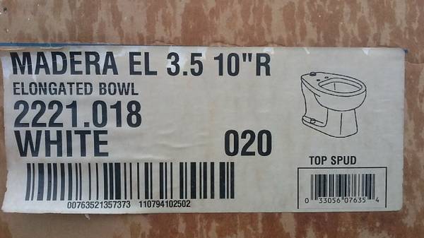 New in Box American Standard Madera Toilet EL 3.5 10 Elongated Bowl