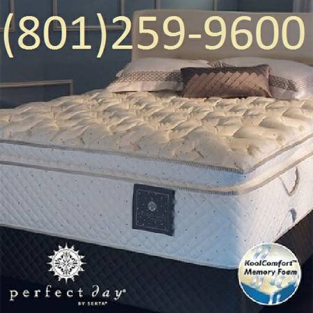 NEW King Serta Perfect Day Pillowtop amp boxsprings