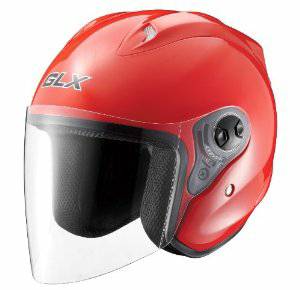 New Motorcycle Helmet, open face (Red, XL)
