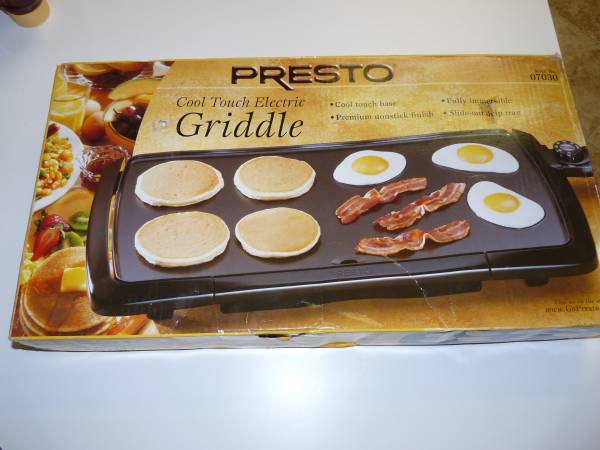 New Presto Cool Touch Electric Griddle
