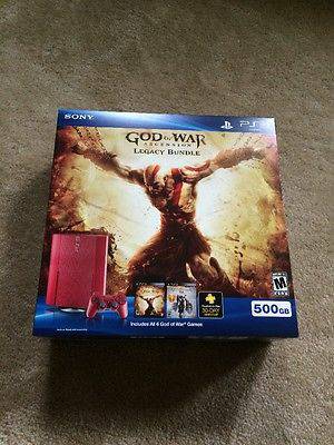 New PS3 God Of War Legacy Bundle Console Red Limited 300 OBO
