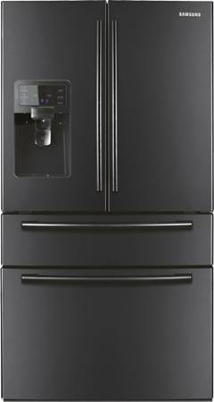 New Samsung Black 28 French Door 2 Drawer Refrigerator RF4287HABP