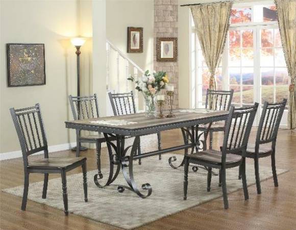 NEW Savannah 7 Piece Metal Dining Set