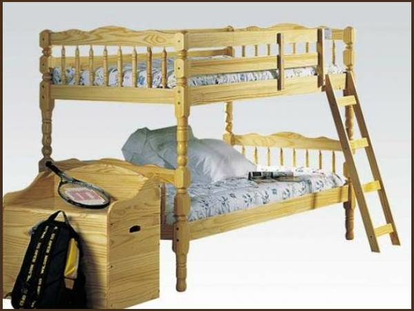 New Twin Over Twin Bunk Bed Solid Wood