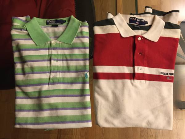 NEW Two Polo Shirts by Ralph Lauren Sz Large L.A,Calif. pickupdeliver