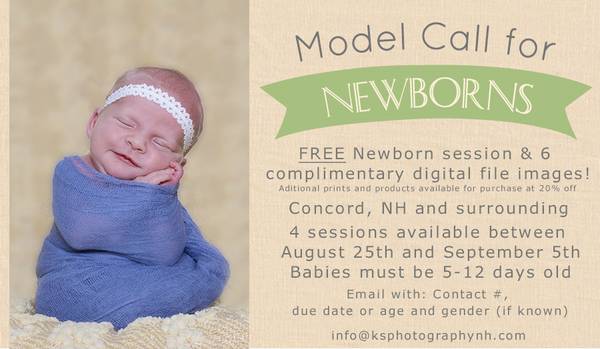 Newborn Model Call (Concord NH and surrounding)