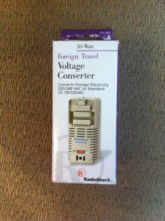 NIB RadioShack 50 Watt Foreign Travel Voltage Converter Adapter