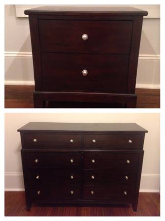 Night Stand and 8 Drawer Dresser Set