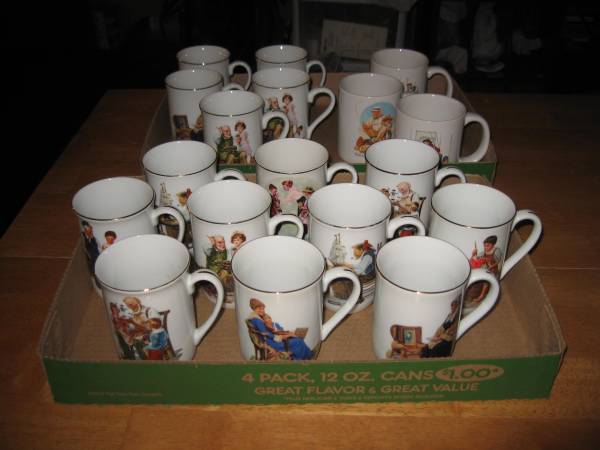 Norman Rockwell Mugs 1982