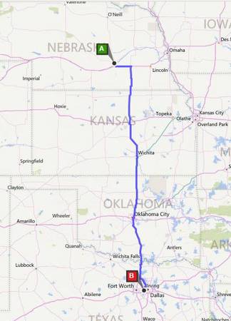 Offering ride from Central Ne. to Dallas and back see pic (GIKearneyHastings)