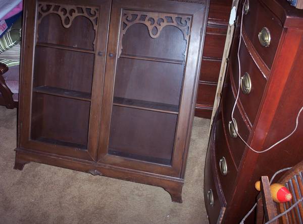 Old double door bookcase