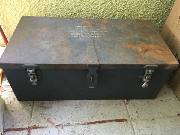 Old military storage box
