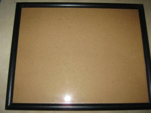 Old Wood large picture frame wglass front