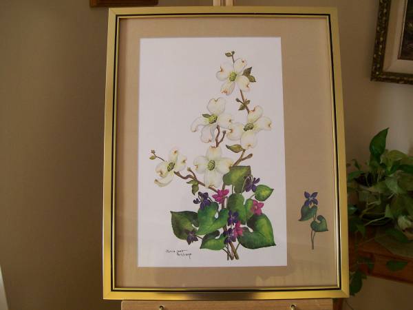 Olivia Jane Williams Floral Gold Framed Print