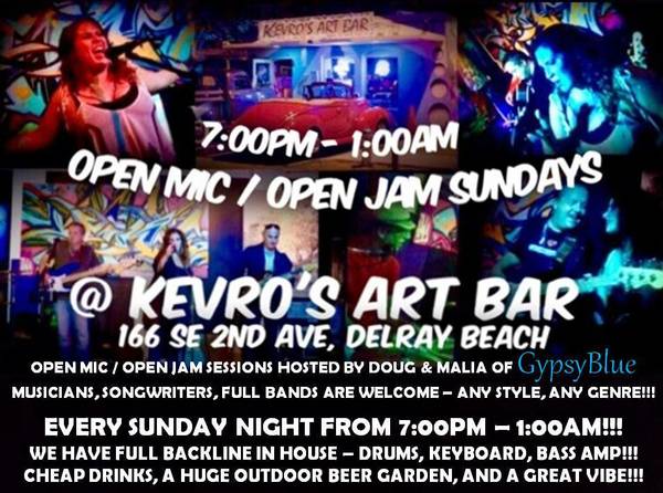 OPEN MIC  OPEN JAM SUNDAYS IN DELRAY BEACH (Delray Beach)