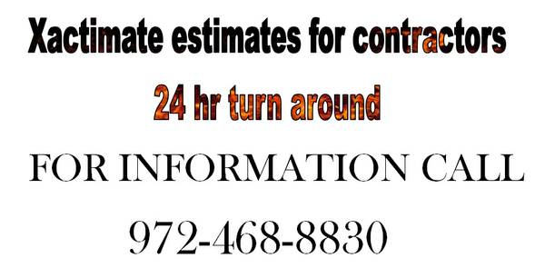 Outsource your Xactimate estimate Writing ()