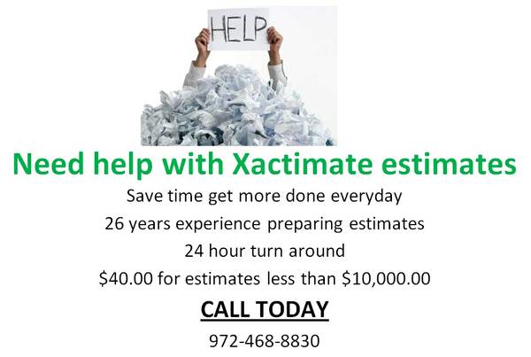 Outsource your Xactimate estimate writing