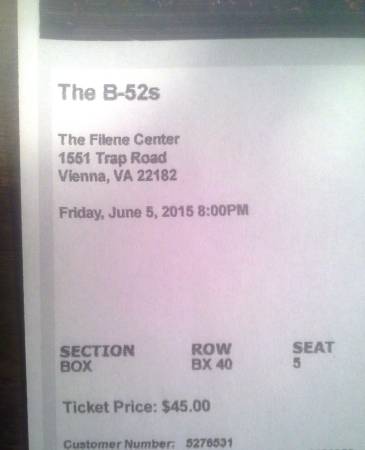 Pair of Box Seat Tickets to B