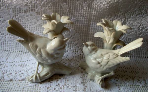 Pair of Fitz and Floyd Bird Candlestick Holders