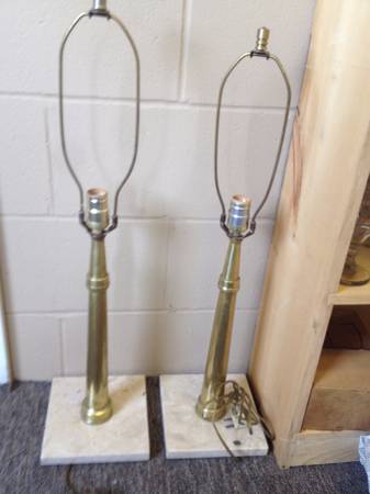 Pair of Vintage Shell Casing Lamps