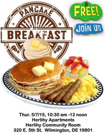 Pancake Breakast for Senior Citizens Volunteers Needed (Wilmington)