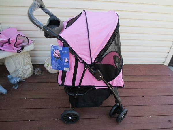 Pet Gear Happy Trails Pet Stroller..Pink Ice  Optional Xtras (eagle)