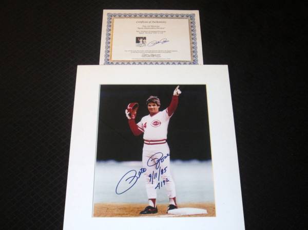 Pete Rose signed 4192 Photo