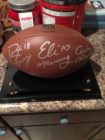 Peyton ManningEli ManningArchie Manning autographed NFL football
