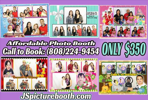 Photo booth for ONLY 350 (oahu)