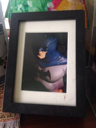 Photography portrait of a vintage batman toy
