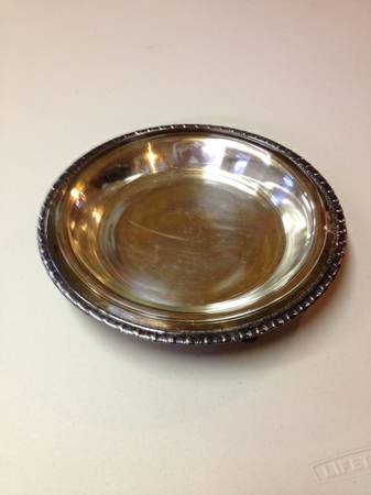 Pie plate serving tray, silver plated