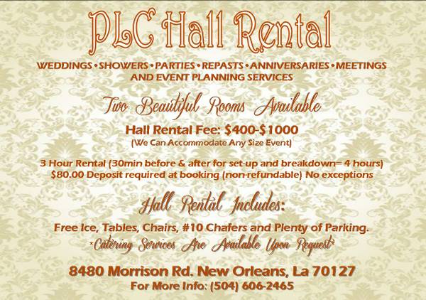 PLC Hall Rental (New Orleans)