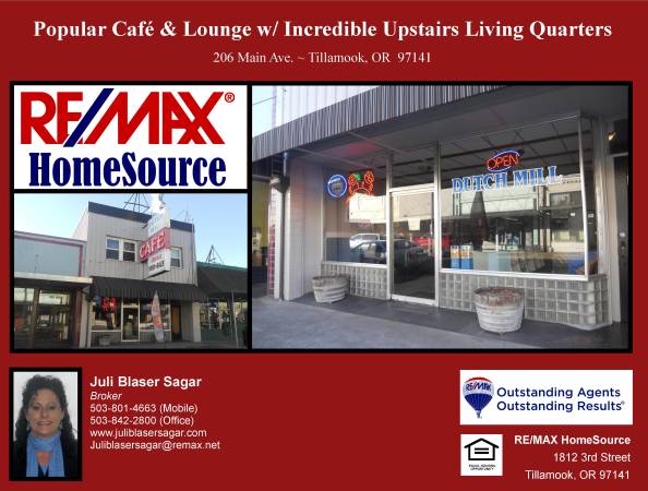Popular Cafe amp Lounge wUpstairs Living (Tillamook)