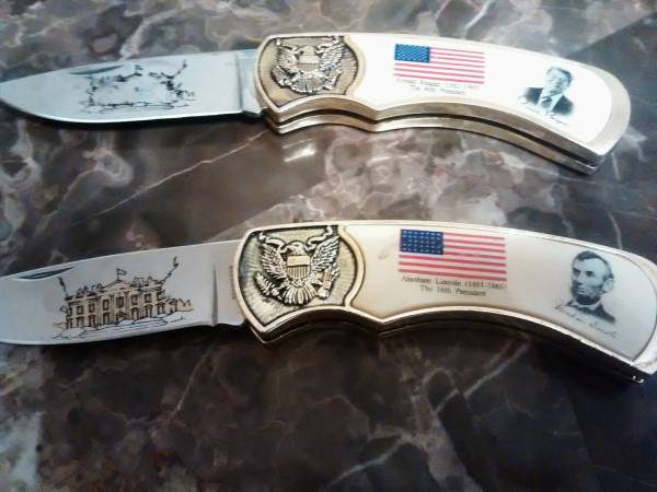 President Reagan and Lincoln Collector Knives