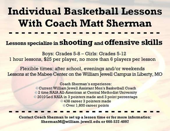 Private Basketball Lessons at William Jewell (Liberty)